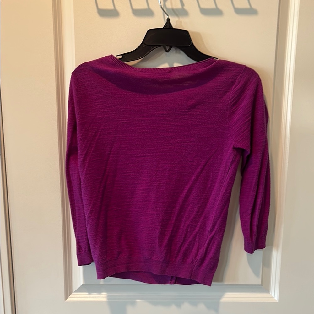 Purple Button-Up Cardigan - Picture 2 of 2